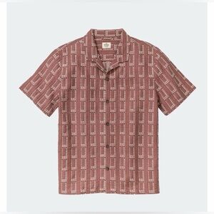 Marine Layer Dobby Resort Shirt size Medium in Withered Rose